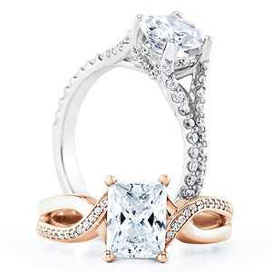 A diamond solitaire ring